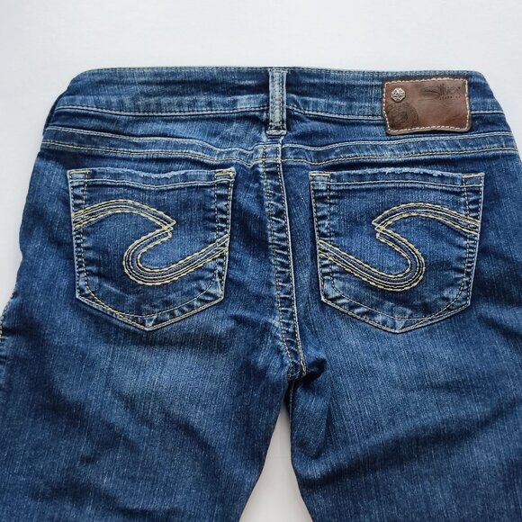 Silver Jeans Tuesday Crop denim blue women's size W28 - Picture 4 of 16